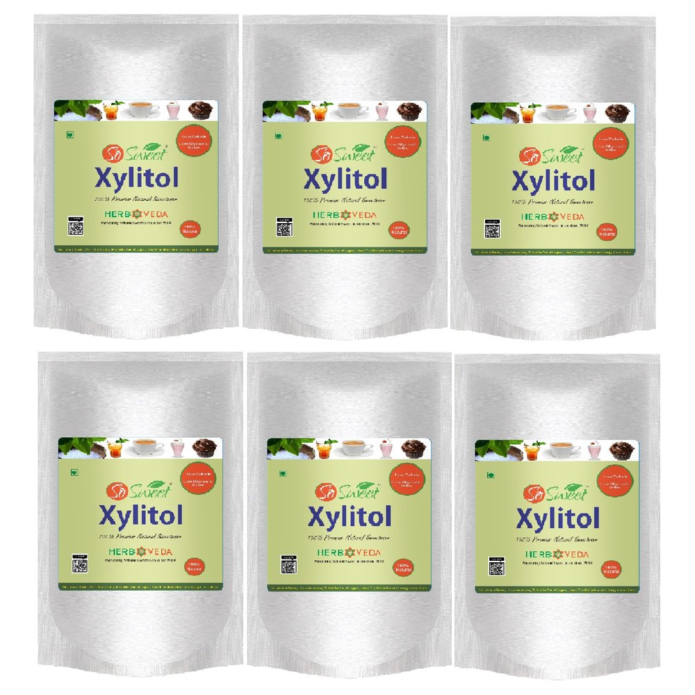 So Sweet Xylitol 250 gm 100% Natural Sweetener - Sugarfree (Pack of 06)