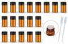 50Pack Set 1ML 2ML 3ML 5ML Amber Glass Bottle with Orifice Reducer and Cap Small Essential Oil Vials (2ML) view 1