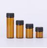 50Pack Set 1ML 2ML 3ML 5ML Amber Glass Bottle with Orifice Reducer and Cap Small Essential Oil Vials (2ML) view 2