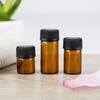 50Pack Set 1ML 2ML 3ML 5ML Amber Glass Bottle with Orifice Reducer and Cap Small Essential Oil Vials (2ML) view 3