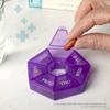 7-Sided Portable Pill Box Medicine Planner Small case (Seven Day Weekly Travel Container) Medication, Vitamin Holder Boxes Organizer Pillbox Dispenser Organizer, sorter and Reminder containers view 3