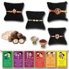 BOGATCHI Chocolate Coated Butterscotch Nuts/Crispy - 50g FREE with Combo of Gold Finish, Designer and 2 Ganesh Rakhi,Complete Rakhi Set for bothers + FREE Roli Chawal + FREE Rakhi Special Brother Sister Story Cards Set view 1