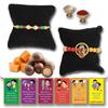 BOGATCHI Chocolate Coated Butterscotch Nuts/Crispy - 50g FREE with Set of Ganesh Shape and Best Designer Pearl Rakhi,Complete Rakhi Set for bothers + FREE Roli Chawal + FREE Rakhi Special Brother Sister Story Cards Set view 1