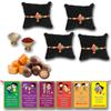 BOGATCHI Chocolate Coated Butterscotch Nuts/Crispy - 50g FREE with Combo of 4 Lovely Ganesh Shape Design Rakhi Rakhi,Complete Rakhi Set for bothers + FREE Roli Chawal + FREE Rakhi Special Brother Sister Story Cards Set view 1