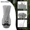 BOFA Eco Tableware shiny silver paper straws for drinking, 100 metal straws silver disposable silver straws, solid strip paper straws for party decoration view 2