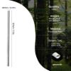 BOFA Eco Tableware shiny silver paper straws for drinking, 100 metal straws silver disposable silver straws, solid strip paper straws for party decoration view 3