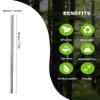 BOFA Eco Tableware shiny silver paper straws for drinking, 100 metal straws silver disposable silver straws, solid strip paper straws for party decoration view 4