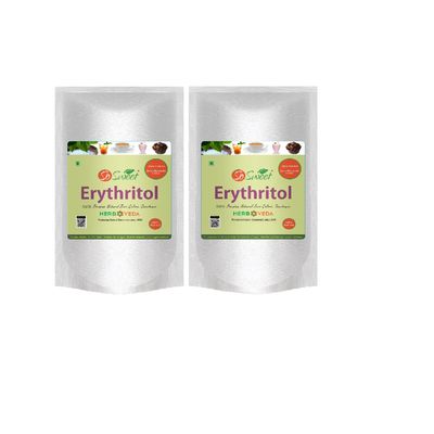So Sweet Erythritol Natural Sugar Free Sweetener For Diabetic (Pack of 2, 1Kg Each)