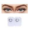 Choice Empire Monthly Color Contact Lenses Zero Power Combo Pack of 2 Pair with Solution Dark Grey v view 2