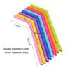AKOAK Reusable Silicone Straws,BPA-Free Extra Long Flexible Curved Straws for 30-20 oz Tumblers/Rtic/Yeti,Pack of 8 + 2 Brushes view 2
