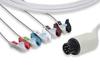 5 Lead ECG Cable Compatible with BPL/GOLDWAY/SPACELAB/CONTEC 6 Pin Clip type view 1