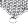 Amagabeli Stainless Steel Cast Iron Cleaner 8x6 316L Chainmail Scrubber Pan Scraper Cookware Accessories Pan Dutch Ovens Polycarbonate Skillet Scraper Pot Grill Brush Seasoning Cleaning Tools Set view 2