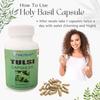 Neotea Tulasi (Holy Basil) Capsules | Natural Herbal Supplement for Respiratory Health | Boosts Immunity | Relieves Cough & Cold | Supports Wellness | 100% Pure Tulsi Extract | 500mg - 100 Capsules view 2