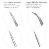 2 Pieces VETUS Straight and Curved Tip Tweezers Nipper for Eyelash Extensions Stainless Steel Tweezers Tools Precision Set Professional Tweezer for False Lash, for Single Lash and 3D-6D Volume Lashes view 2