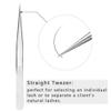 2 Pieces VETUS Straight and Curved Tip Tweezers Nipper for Eyelash Extensions Stainless Steel Tweezers Tools Precision Set Professional Tweezer for False Lash, for Single Lash and 3D-6D Volume Lashes view 3