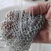PIBC Cast Iron Cleaner 8x6 316L Stainless Steel Chainmail Scrubber for Griddle Skillet Dutch Oven Wok Stainless Steel Pot Cast Iron Pan. view 4