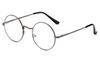 Quality Unisex Retro Round Reading Glasses Spring Hinge Stainless Steel Frame Metal Round Reading Glasses, 2 Pairs - Gunmetal & Black, 2.00 X view 2