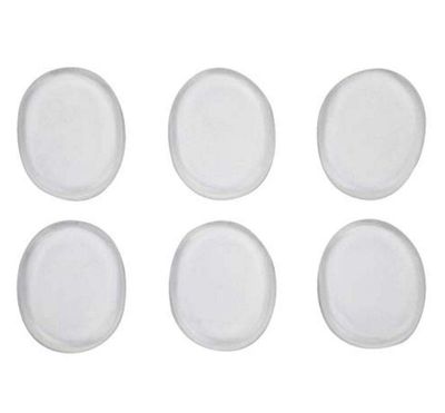 6Sets Including 36PCS Silicone Transparent Circle Shoe Heel Inserts Insoles Gel Pads Grips Heel Protector Mini Back Heels Foot Tool, Transparent