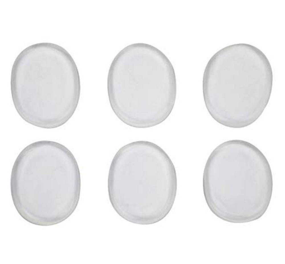 6Sets Including 36PCS Silicone Transparent Circle Shoe Heel Inserts Insoles Gel Pads Grips Heel Protector Mini Back Heels Foot Tool, Transparent