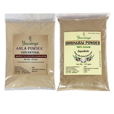 Bhringraj Powder (100gms) + Amla Powder (100gms) Combo for Hair