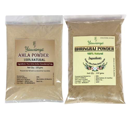 Bhringraj Powder (100gms) + Amla Powder (100gms) Combo for Hair