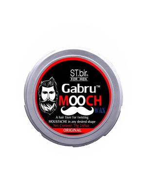 St.bir Gabru Mooch Wax for Men | Strong Hold Hair Styling Wax | Matte Finish | 75g