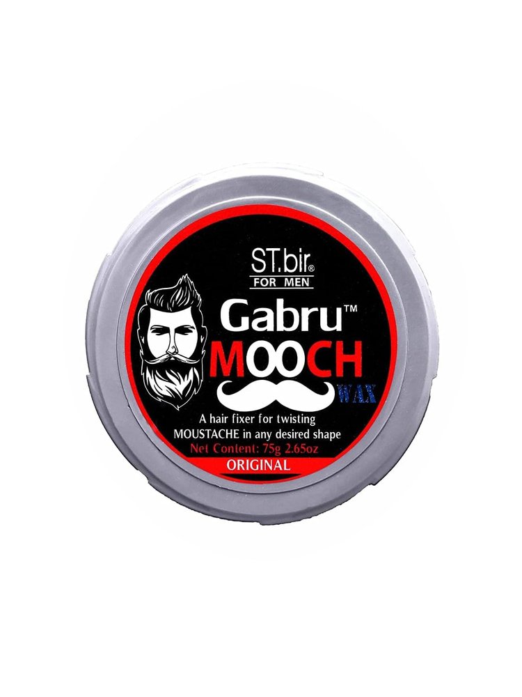 St.bir Gabru Mooch Wax for Men | Strong Hold Hair Styling Wax | Matte Finish | 75g