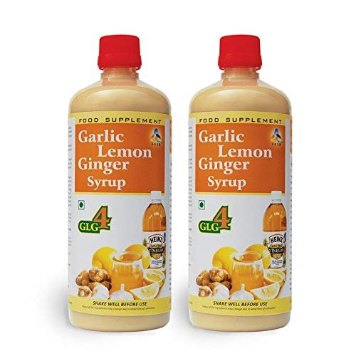 SKSB GLG4 Syrup for Heart Blockage, Bad Cholesterol, High Blood Pressure, Constipation, Arthritis, Asthma, Cough & Cold etc. (Without Honey) 525 ml Each x 2