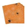 Orange Spider Paper Napkins - Disposable Dinner Napkins for Halloween Get-Together, DIY Parties, Unfolded 13x13 inches, 2-Ply, 60 Count view 2