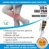 Lumino Cielo Calf Compression Sleeves for Shin Splints (15-25 mmHg) Footless Compression Socks for Calf Pain Relief (Black/Blue, Size: S/M) view 3
