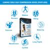 Lumino Cielo Calf Compression Sleeves for Shin Splints (15-25 mmHg) Footless Compression Socks for Calf Pain Relief (Black/Blue, Size: S/M) view 4