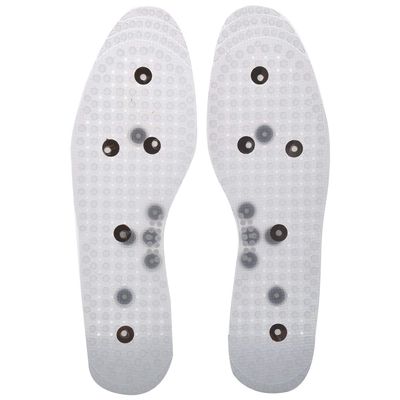 Acupressure India Unisex Magnetic Shoe Insole Comfort Pads for Foot Massage - White