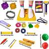 ACI Acupressure India Accu Power Mat-2-K with Magnets and Pyramids for Pain Relief , Health Products, 1 Palm Exerciser and Face Massager (Multicolour) view 1