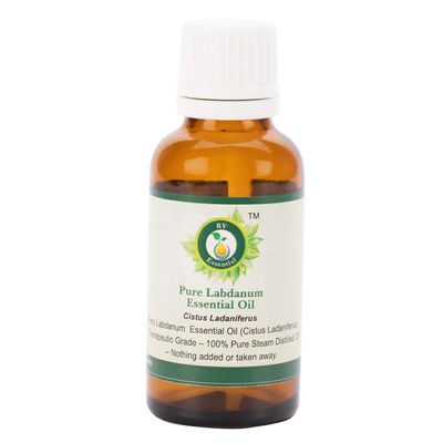 R V Essential Pure Labdanum Essential Oil 100ml- Cistus Ladaniferus (100% Pure and Natural Steam Distilled)