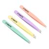 AUMELO Tweezers Professional Stainless Steel with Leather Travel Case Best Precision Eyebrow and Splinter Ingrown Hair Removal Tweezer Tip (Multicolor) -Set 4 Piece view 2