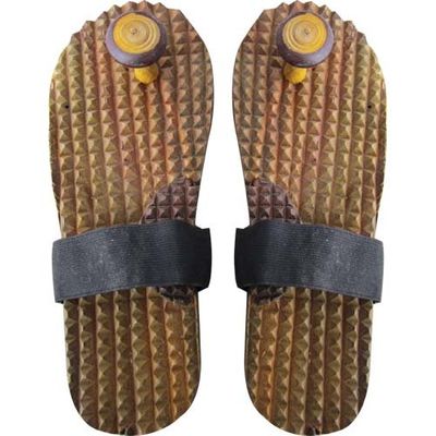 ANCS Acupressure Khadau Wooden Sandal Wooden Khadau paduka sandal Size-(9) pair