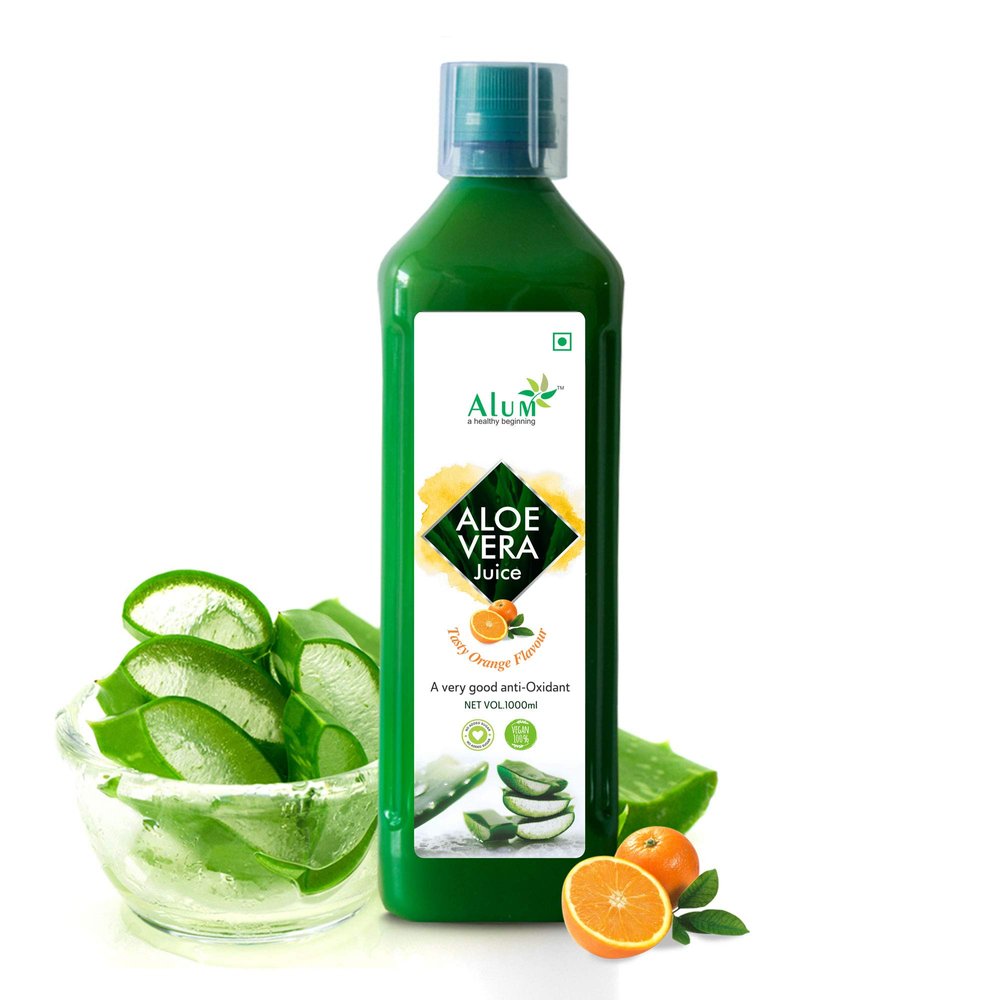 Alum Aloe Vera Juice Tasty Orange Flavour 1000 ml