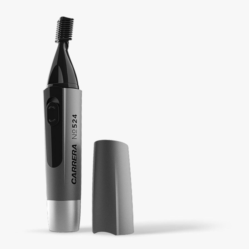 CARRERA 524 Facial Hair Removal Stainless Steel Trimmer for Men Women | Trimmers spotlight for hidden Personal Care | Precision Trimming - Small Hair, Nose, Ear, Eye Brows with Protective bag & Attachable Protective Cap