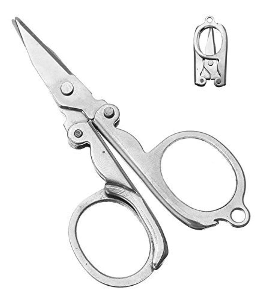 Focus Mustache Beard Eyebrow Nose Hair Trimming Scissor for Salon Use, 20 Gram, Silver, Pack of 1