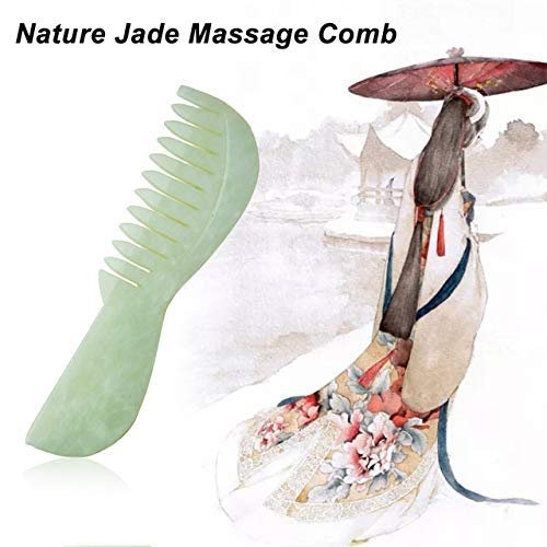 Jade Stone Massager Comb With Handle Spa Acupuncture Therapy Trigger Point Treatment For Skin Slimming Beauty Health Head