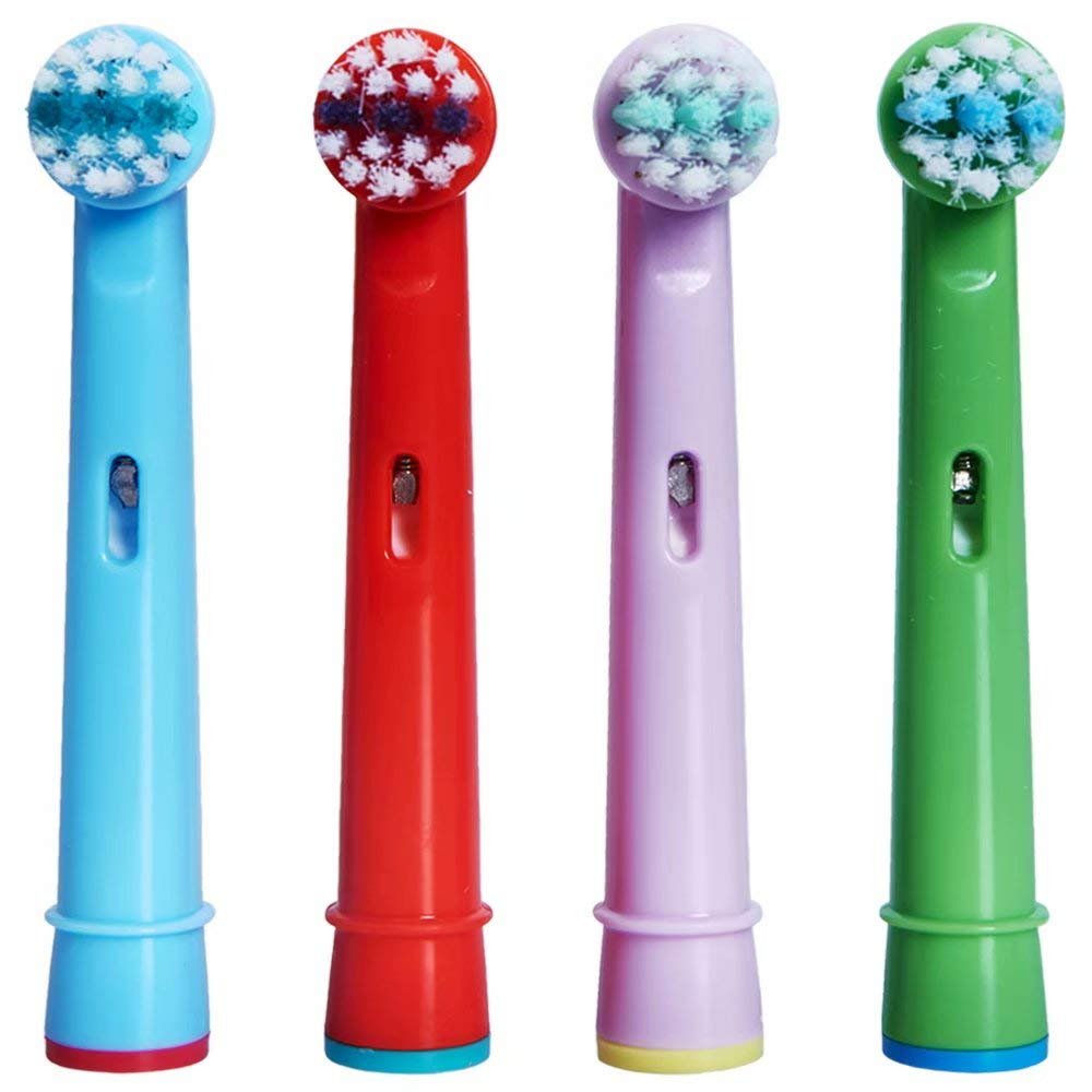 Kids Toothbrush Replacement Heads for Oral-B, Extra-Soft Bristles, Fits Both Electric and Battery Braun Oral-B Brushes, Except Vitality Sonic, CrossActino Power, Sonic Complete, Pulsonics, EB-10A