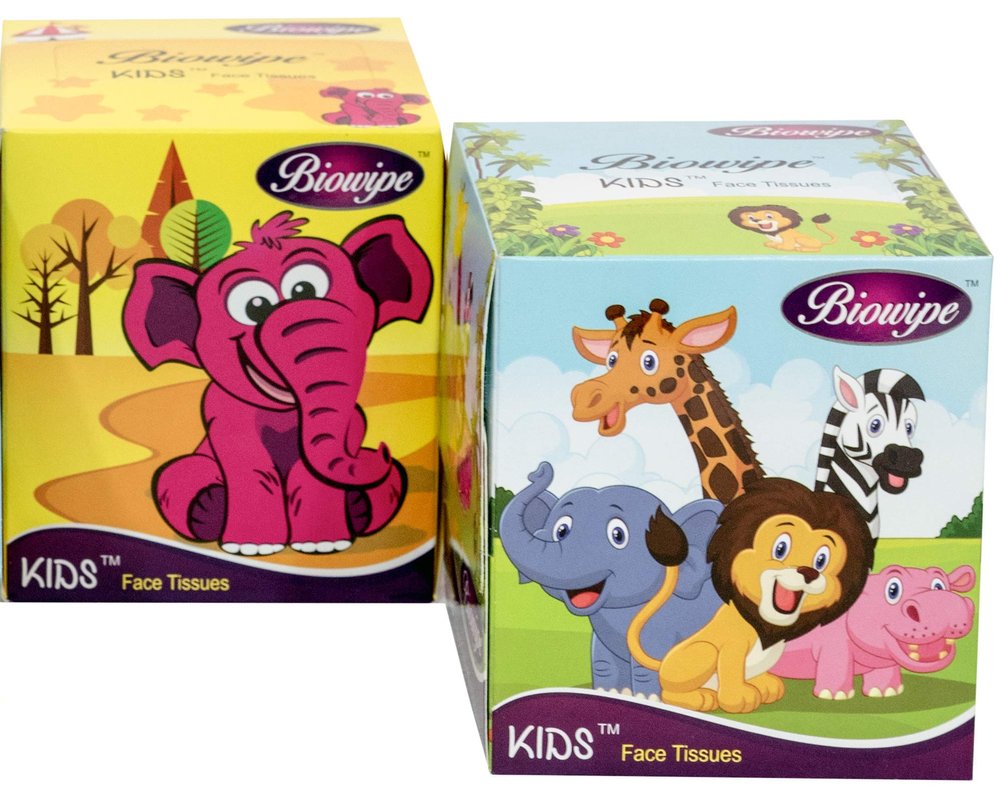 Biowipe Kids Soft Facial Paper Tissue (Pack of 2)