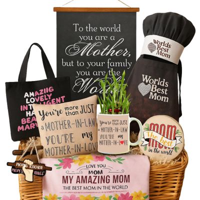 TheYaYaCafe Mother-in-Law Gift Hamper | Thoughtful Gift Set for MIL on Birthday, Mother's Day, or Thank You | Best Mother-in-Law Ever Gift Box - Set of [5] Items
