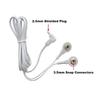 2.35mm Shielded Replacement Electrode Wires Standard Connection Snap 3.5mm Cable for Tens EMS Massage Units (2 Pack) view 2