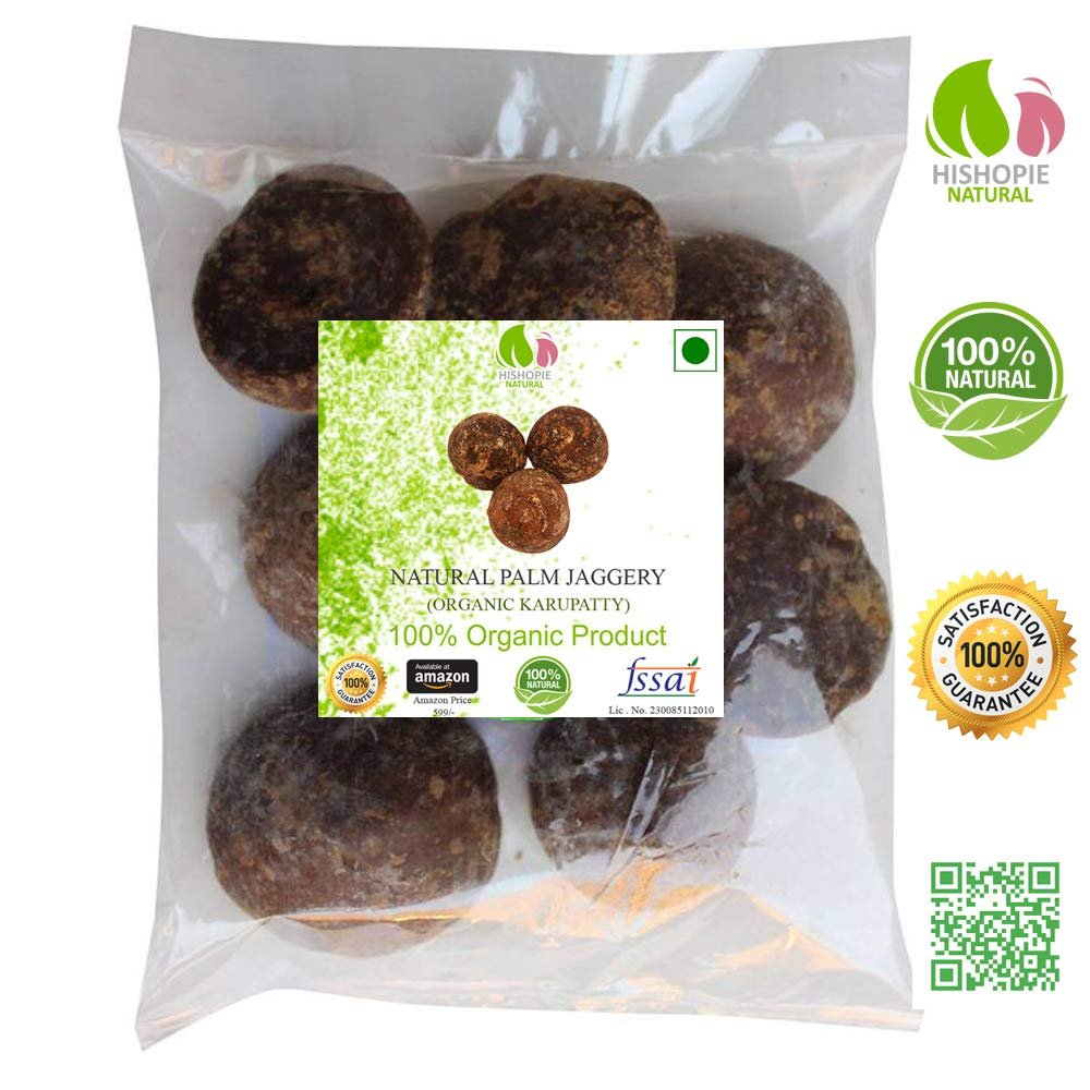 Diabetes Free Palm Jaggery 500gm - Panang Sarkarai Palm Jagerry 100% Organic (Natural Karupatty) 200Gm