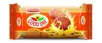 Britannia Good Day Cashew Biscuit, 100g [Pack of 6]