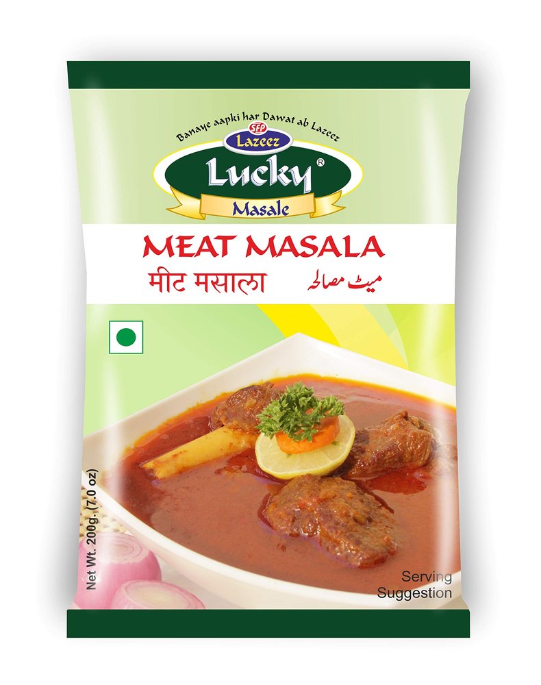 Lucky Meat Masala Bold & Flavorful Curry Masala for Mutton, Chicken & Lamb Dishes | Homemade Taste |200g. Pouch