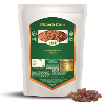 Biotic Dhavada Gum - Anogeissus Latifolia - Axlewood - Dhau - Dhawa - Dhaora -200 gm