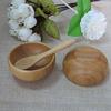 SYBL 1 Set Cute Small Facial Skin Care Bamboo Wooden Mask Bowl With Mini Spoon Eco Enviroment Facemask Mixing Tool For Lady Women Diy Makeup Cosmetic In Home Use Color Natural view 3