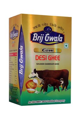 Brij gwala Desi Cow Ghee || Made Traditionally from Curd || Cow Ghee for Better Digestion and Immunity 500 ml TETRA PACK